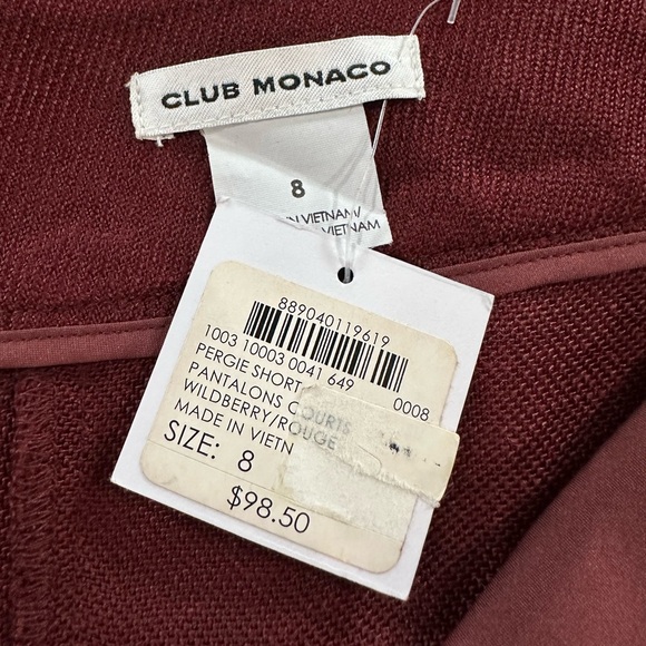 NWT Club Monaco Pergie Short in Wildberry - Picture 4 of 8